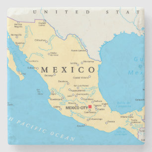 Porta-copo De Pedra Mapa político de México