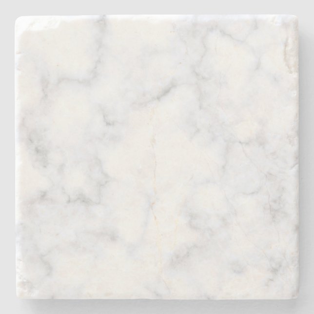 Porta-copo De Pedra Marble Branco (Frente)