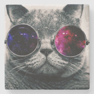 Porta-copo De Pedra Marble Coaster - Gato Legal