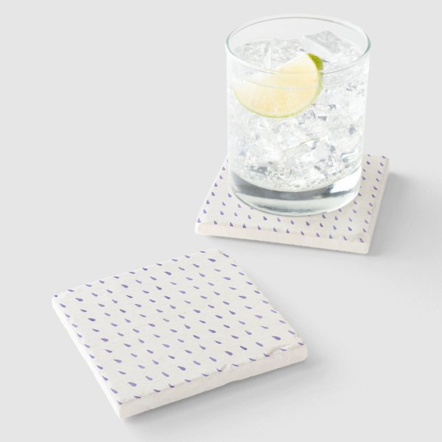 Porta-copo De Pedra Marble Coaster - Purple Pattern (Lateral)