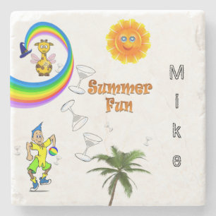 Porta-copo De Pedra Marble Stone Porta copos Beach