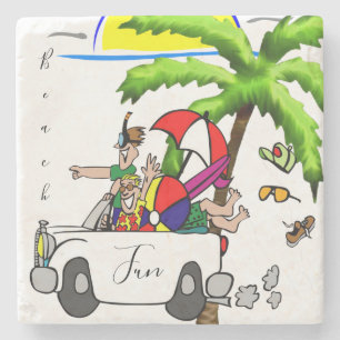 Porta-copo De Pedra Marble Stone Porta copos Beach