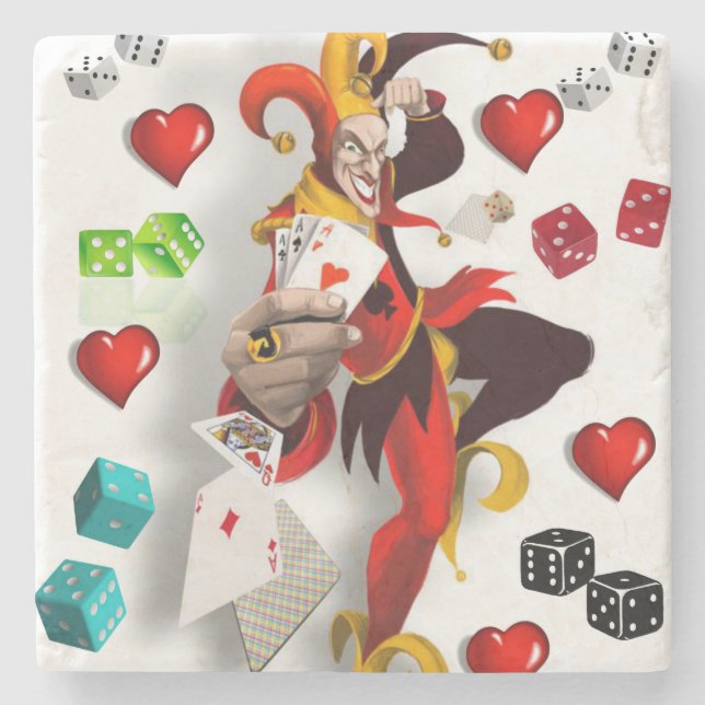 Porta-copo De Pedra Marble Stone Porta copos Joker (Frente)