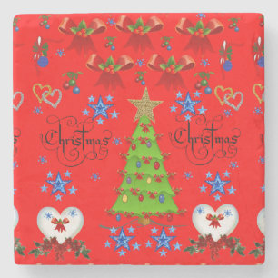 Porta-copo De Pedra Marble Stone Porta copos Natal