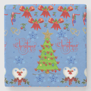 Porta-copo De Pedra Marble Stone Porta copos Natal