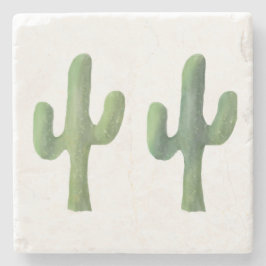 Porta-copo De Pedra Marble Trivet | Cactus Dois |
