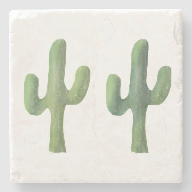 Porta-copo De Pedra Marble Trivet | Cactus Dois |