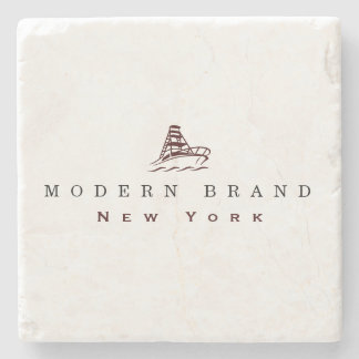 Porta-copo De Pedra Marca de Barco Costeiro Negro Vermelho Óxio Modern