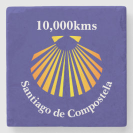 Porta-copo De Pedra marcador de distância do Caminho de Santiago
