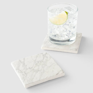 Porta-copo De Pedra Mármore Dourado Branco Design de Luxo Minimalista