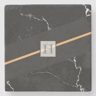 Porta-copo De Pedra Mármore preto