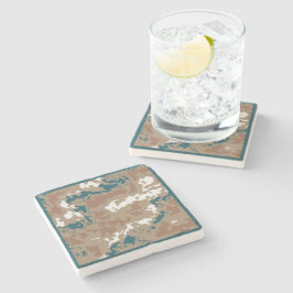 Porta-copo De Pedra Marrom abstrato Earth Camouflage
