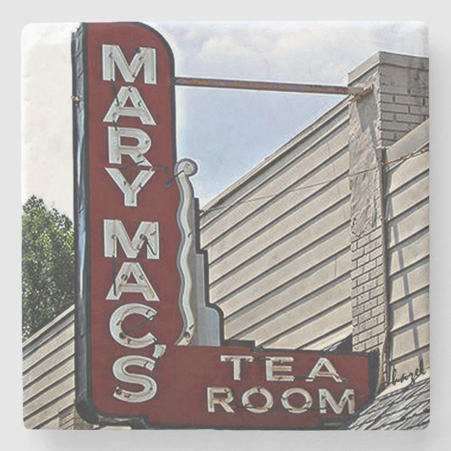Porta-copo De Pedra Mary Mac's Tea Room, Mary Mac's Atlanta, Mary Mac (Frente)