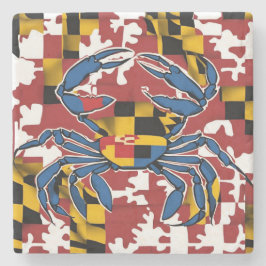 Porta-copo De Pedra Maryland Blue Crab
