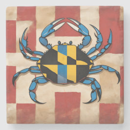 Porta-copo De Pedra Maryland Blue Crab