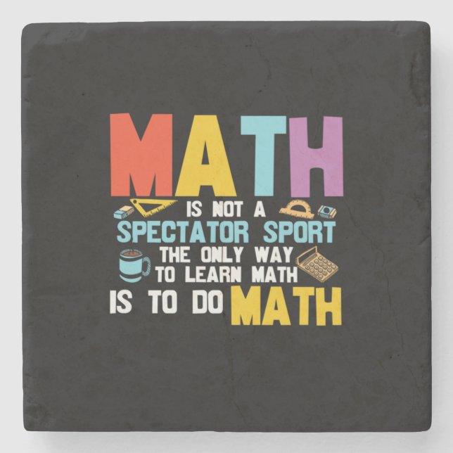 Porta-copo De Pedra Matemática De Professores De Matemática Não É Um E (Frente)
