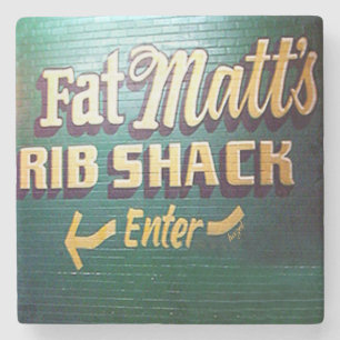 Porta-copo De Pedra Matts gordo, CHURRASCO, Coaster. de pedra de