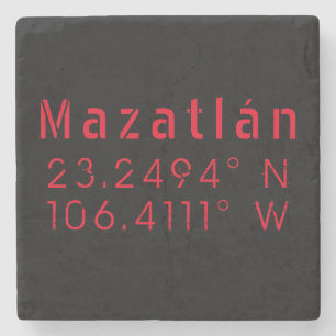 Porta-copo De Pedra Mazatlán Latitude e Longitude
