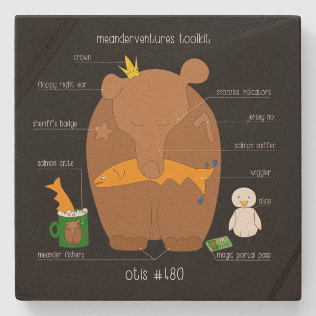 Porta-copo De Pedra Meanderventures Toolkit No. 480 Otis (Frente)