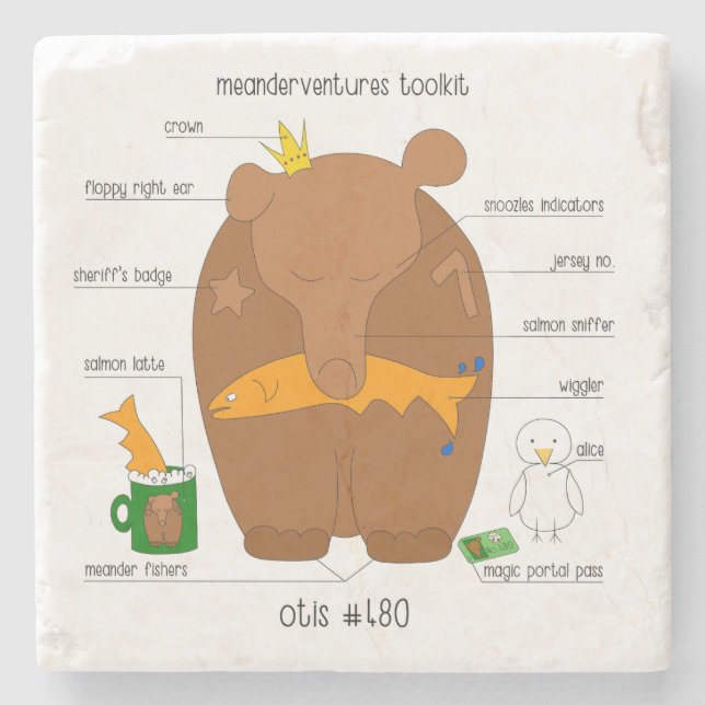 Porta-copo De Pedra Meanderventures Toolkit No. 480 Otis (Frente)