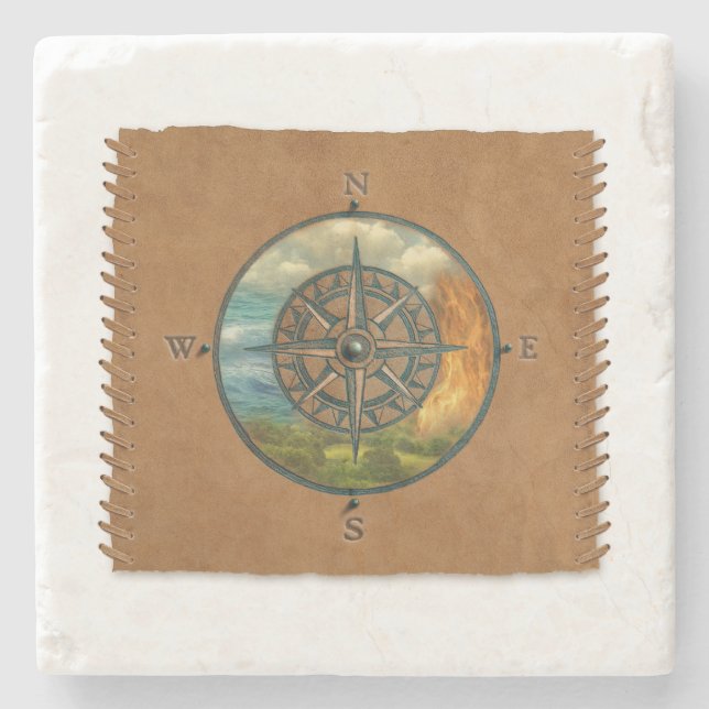 Porta-copo De Pedra Medicine Wheel - Coaster (Frente)