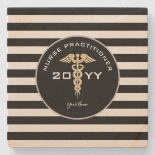 Porta-copo De Pedra Médico Preto Personalizado