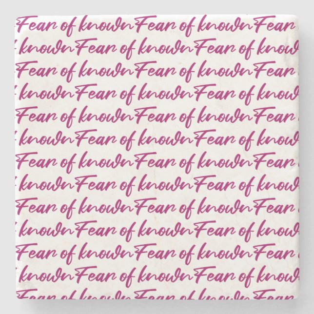 Porta-copo De Pedra Medo do conhecimento (Frente)