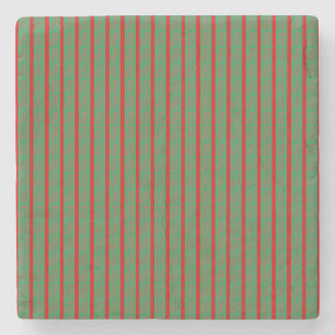 Porta-copo De Pedra Meia de Natal Vermelho Verde