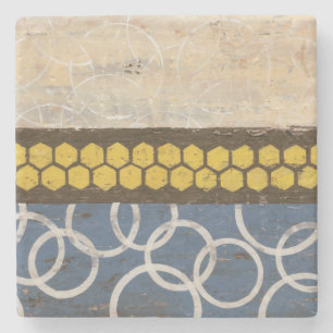 Porta-copo De Pedra Mel Comb Abstrato I