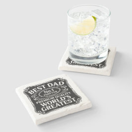 Porta-copo De Pedra Melhor Pai Nunca