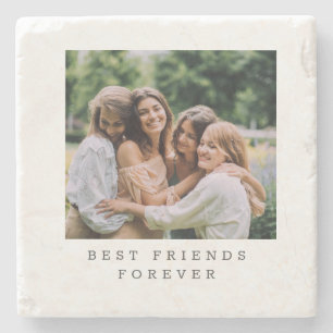 Porta-copo De Pedra Melhores Amigos Para Sempre Foto Personalizada