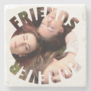 Porta-copo De Pedra Melhores amigos personalizados para sempre 