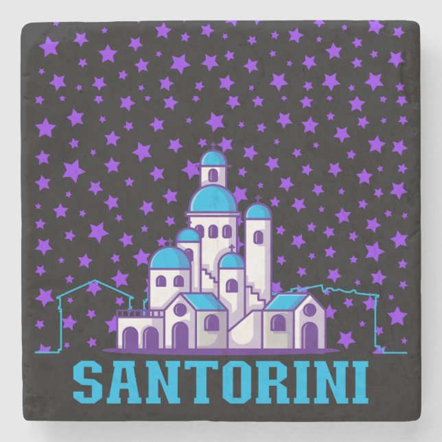 Porta-copo De Pedra Memória Santorini.b (Frente)