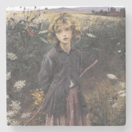 Porta-copo De Pedra Menina Andando Entre Flores (Bastien-Lepage)