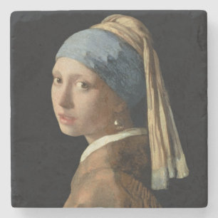 Porta-copo De Pedra Menina com um brinco da pérola, c.1665-6 (óleo e
