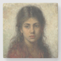 Menina Com um Xale Vermelho (por Alexei Harlamoff)