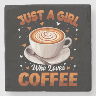 Porta-copo De Pedra Meninas do Café Mulheres Apenas Uma Menina Que Ama