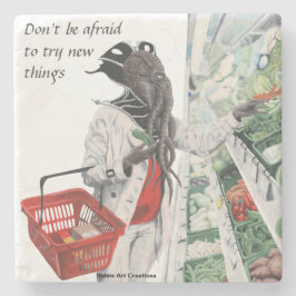 Porta-copo De Pedra Mente Flayer Grocery Comprando Porta copos de Arte