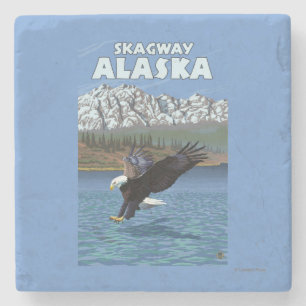 Porta-copo De Pedra Mergulho da águia americana - Skagway, Alaska