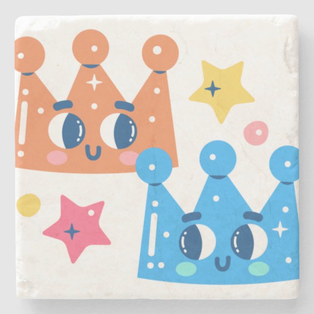 Porta-copo De Pedra Mermaid Crown (Frente)