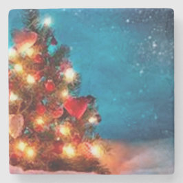 Porta-copo De Pedra Merry christmas _coaster