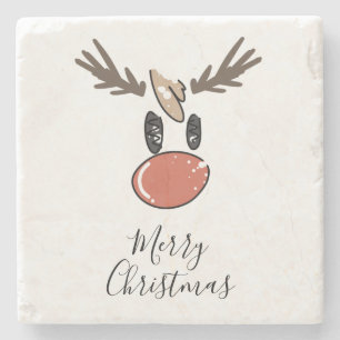 Porta-copo De Pedra Merry Christmas humor engraçado rendeer