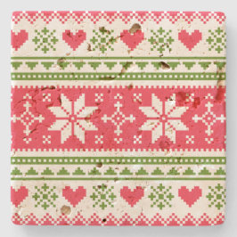 Porta-copo De Pedra Merry Christmas pattern 3