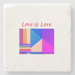 Porta-copo De Pedra Mês do orgulho gay LGBTQ amor colorido adicionar n