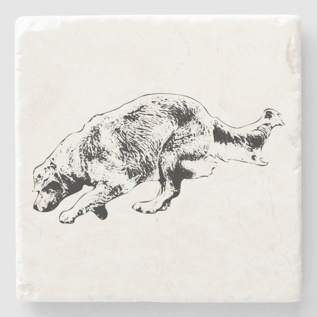 Porta-copo De Pedra Mesa Sprint: Instantâneo do Ouro (Frente)