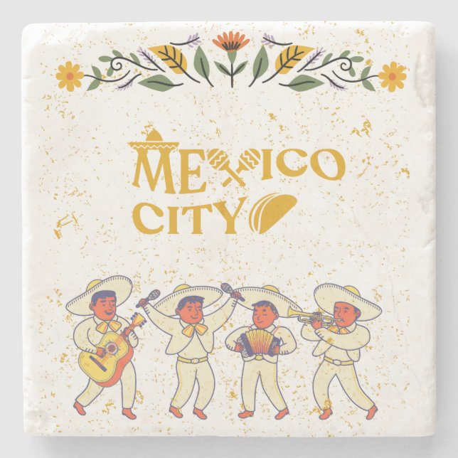 Porta-copo De Pedra Mexico City stone coaster (Frente)
