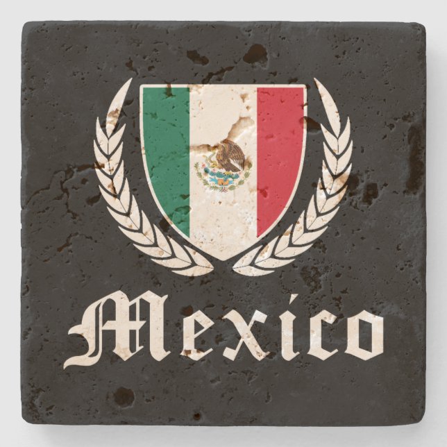 Porta-copo De Pedra México Crest (Frente)