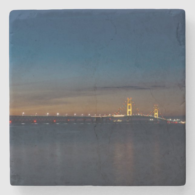 Porta-copo De Pedra Mighty Mac à Noite Pano (Frente)