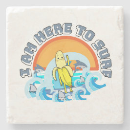 Porta-copo De Pedra Mikitiez Summer windsurf bananasplit icecream