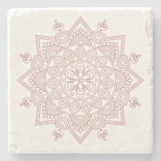 Porta-copo De Pedra Mindancy Mandala Design Portas copos